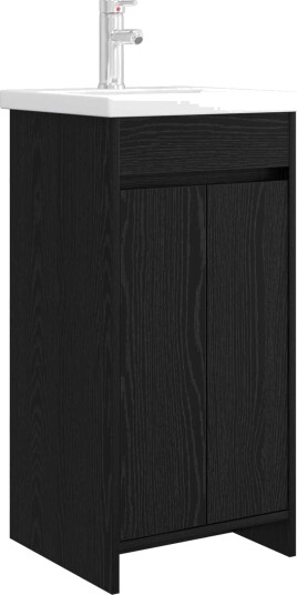 Badmøbel med vask Svart eik 42 x 40 x 84,5 cm Konstruert tre Badmøbel med vask Svart eik 42 x 40 x 84,5 cm Konstruert tre