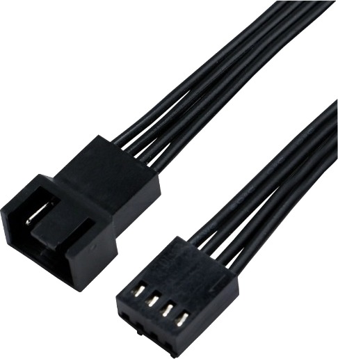 Eletra Pwm Fan 4Pin 50Cm skjøteledning svart