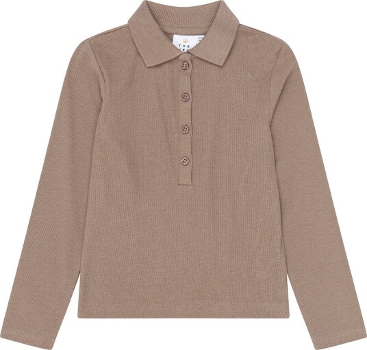 The New Poloskjorte - Rib - TnYuta - Taupe Grå - The New - 5-6 år (110-116) - Polo - Brun