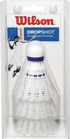 Wilson Dropshot 3 Clamshel, Badmintonballer White