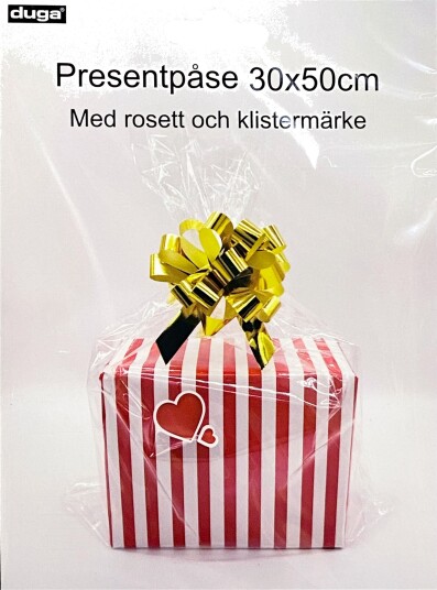 Dynäs Import Cellofanpose med Sløyfe og Stickers 69305