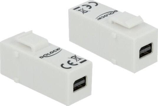 Delock - Displayport-Adapter - Mini Displayport (Hunn) Til Mini Displayport (Hunn) - 4K-Støtte - Hvit