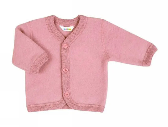 Rosa myk ull cardigan | Joha | Baby | Støvete rosa | størrelse 70 | 100% Soft Ull til