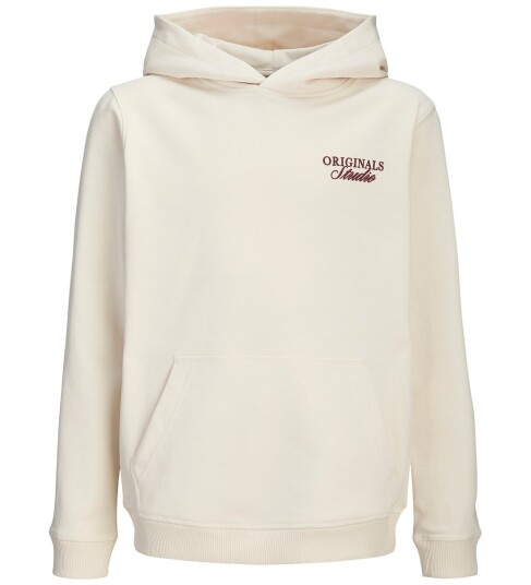 Jack & Jones Jornorrebro Typo Back Sweat Hood Sn Jnr   Cream   176