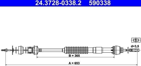 Clutchkabel ATE 24.3728-0338.2