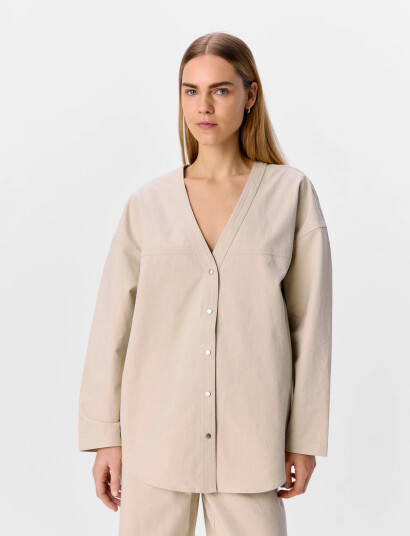 Object Objyale L/S Oz Shirt E Ss Fair - Cream - M/L Object Objyale L/S Oz Shirt E Ss Fair - Cream - M/L