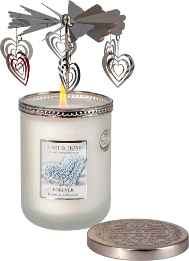 Heart & Home Englespill med Hjerter til Stort Duftlys fra Heart & Home