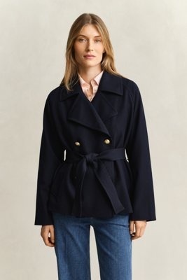 Gant Fluid Short Trench Coat Navy XXL