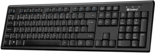 Sandberg USB Nordisk Tastatur med Numpad - Svart Sandberg USB Nordisk Tastatur med Numpad - Svart