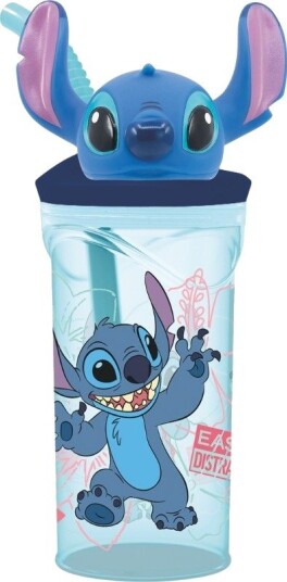 Disney Lilo & Stitch 3d-Kopp Med Sugerør 360ml