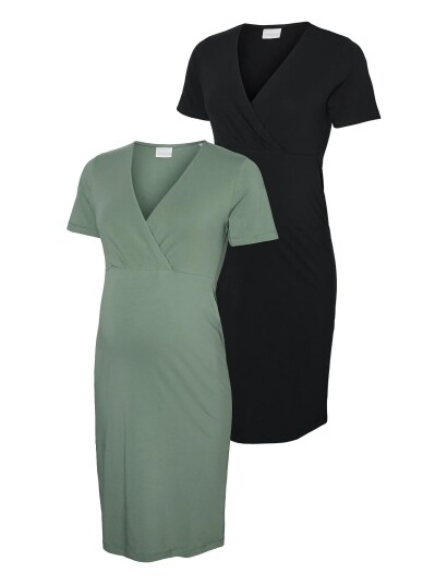 Mamalicious Mlkerrie Tess Ss Jrs Abk Dress 2F 2 P Black S