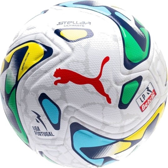 PUMA Fotball Liga Portugal STELLAR NITRO™ Ultimate (FIFA® Quality Pro) Matchball - Hvit/Multicolor, størrelse Ball SZ. 5