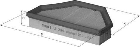 Luftfilter MAHLE ORIGINAL LX 2005