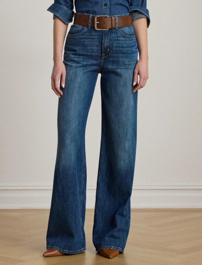 Lauren Ralph Lauren High-Rise Wide-Leg Jean - Blue - 36 Lauren Ralph Lauren High-Rise Wide-Leg Jean - Blue - 36