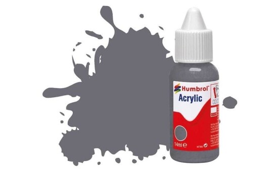 Humbrol Akryl No 123 Extra Dark Sea Grey - Satin 14ml Dropper Bottle