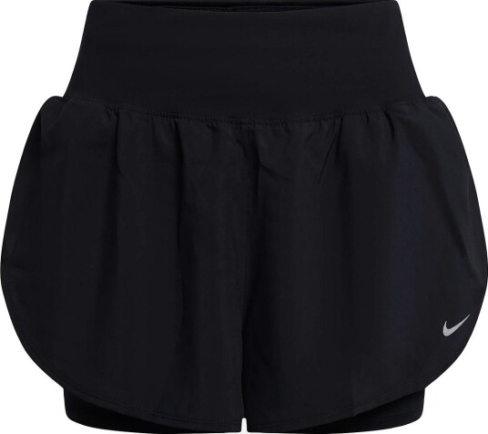 Nike W Nk Flow Df Hr 2N1 Shrt BLACK/BLACK/REFLECTIVE SILV XXS