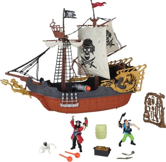 Kapteinens Piratskip m/ figurer og tilbehør