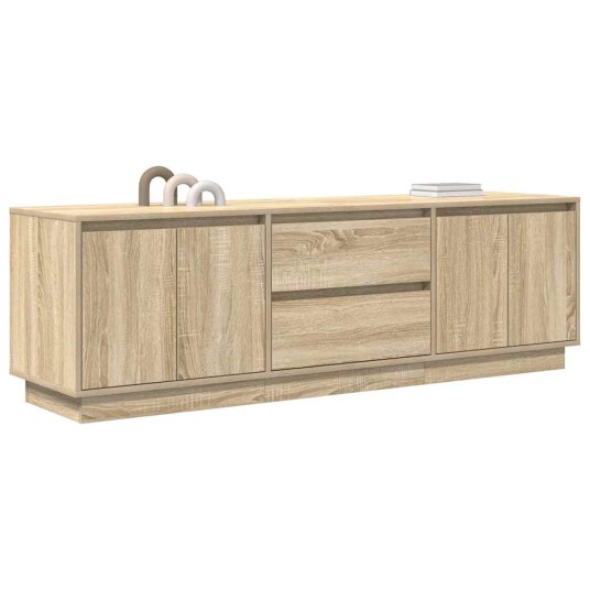 TV benk med LED lys sonoma eik 160,5x41x50 cm TV benk med LED lys sonoma eik 160,5x41x50 cm