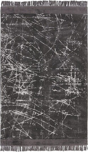 Teppe Hanli - Mørkegrå, hvit, 140x200 cm