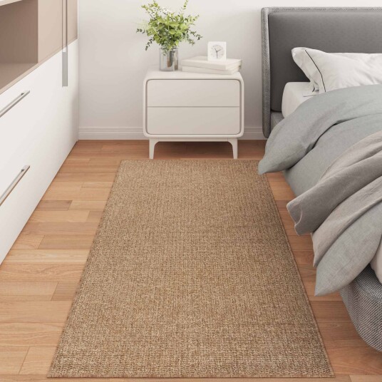 Områdetepper Rektangulær AGIRA Naturlig 200 x 80 cm Polyester