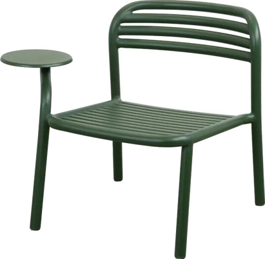 Cane line Bliss lenestol m/sidebord høyre Dark green aluminium