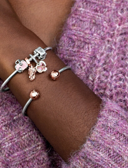Pandora Suitcase Silver Charm With Pink Enamel - Pink - ONE SIZE