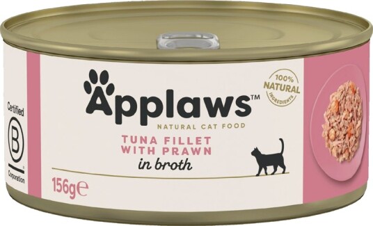 Applaws I Buljong Tunfisk Med Reker 24 x 156 g Applaws I Buljong Tunfisk Med Reker 24 x 156 g