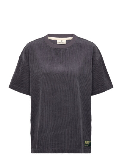 Anerkjendt Akvillads Corduroy S/S Tee - Navy - S