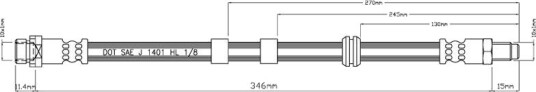 Bremseslange MOTAQUIP VBJ242