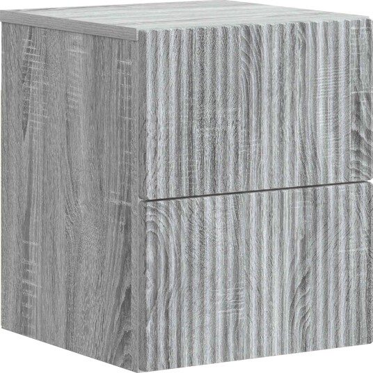  Vegghengt Nattbord Grå sonoma 33 x 34,5 x 40 cm Konstruert tre