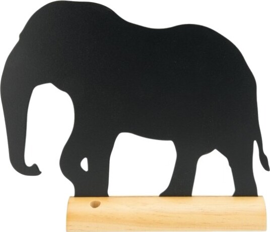 Securit® Silhuet Elefant Bordskilt I Sort