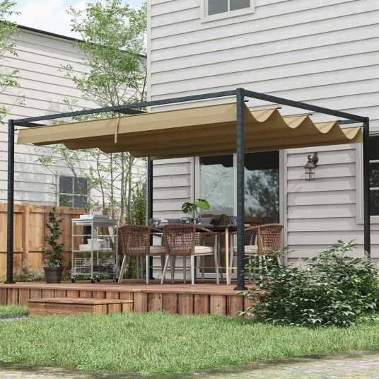 Pergola 3x2m hagepaviljong terrassetak laget av metall hagepaviljong med justerbart tak frittstående solbeskyttelse for terr Pergola 3x2m hagepaviljong terrassetak laget av metall hagepaviljong med justerbart tak frittstående solbeskyttelse for terr