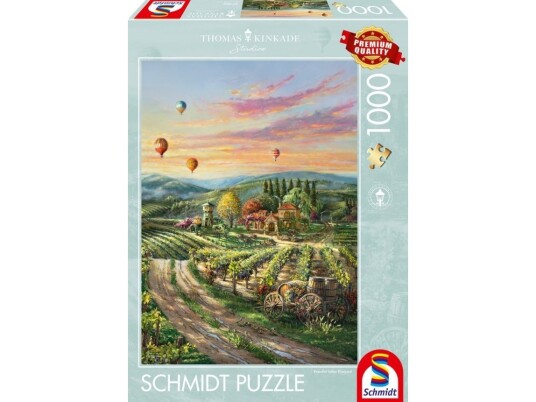 Schmidt Spiele Thomas Kinkade Studios: Peaceful Valley Vineyard 1000 Stykker Landskap 12 År
