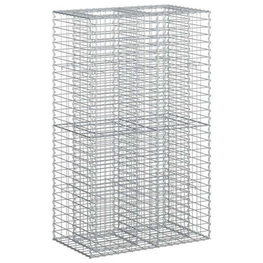 Gabion hevet seng sølv 90 x 50 x 150 cm Galvanisert Stål