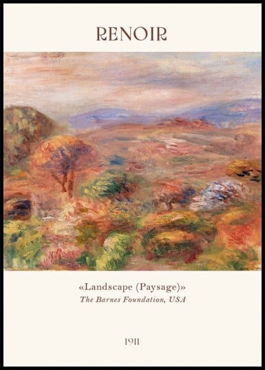 Renoir Landscape Paysage Plakat Plakat / 40x50cm