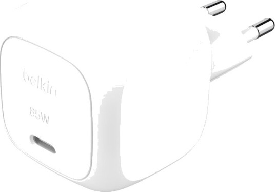 Belkin 65W GaN USB-C PD Vegglader Hvit Belkin 65W GaN USB-C PD Vegglader Hvit
