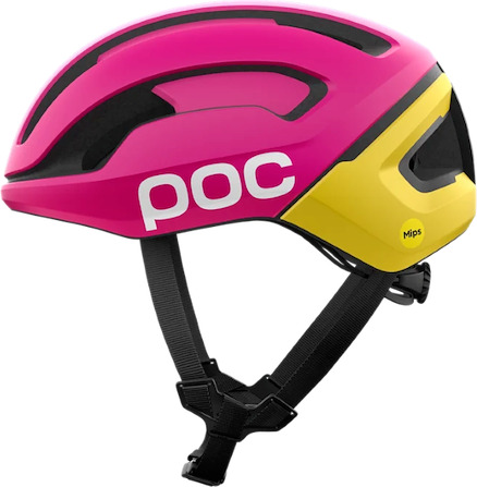 POC Omne Air MIPS sykkelhjelm rhos red/citrine yellow