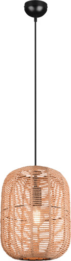 Trio Runa Pendellampe 35cm 40W Matt Sort/Sisal Trio Runa Pendellampe 35cm 40W Matt Sort/Sisal