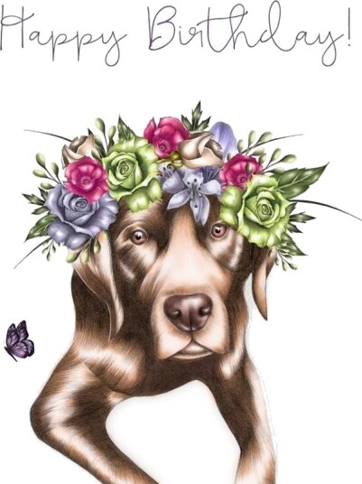 Swarovski Square Carnet Cl0326 Hund Med Blomster Swarovski Square Carnet Cl0326 Hund Med Blomster