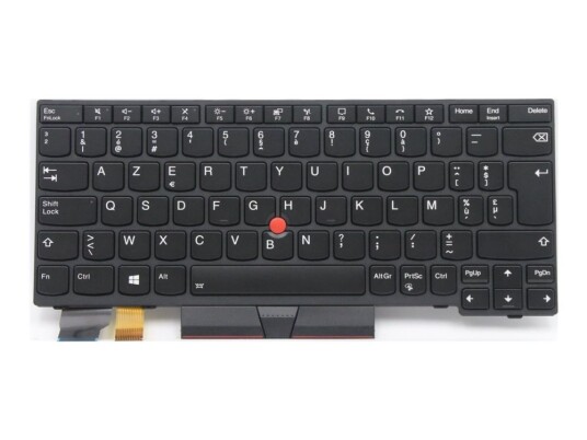 Lenovo - Erstatningstastatur For Bærbar Pc - Med Trackpoint, Ultranav - Bakbelysning - Azerty - Belgisk - Svart - Fru