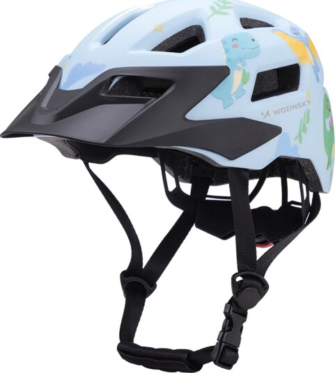 Wozinsky MTB Barnesykkelhjelm med Avtakbar Skjerm - Str. S, 52-56cm - Lysebl??