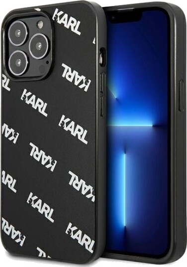 Karl Lagerfeld Allover Etui til iPhone 13 Pro / 13 - Svart Mobildeksel