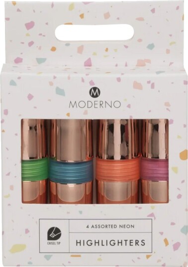 Highlighters Neon 4 pk Moderno Highlighters Neon 4 pk Moderno