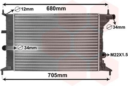 Radiator VAN WEZEL 37002242