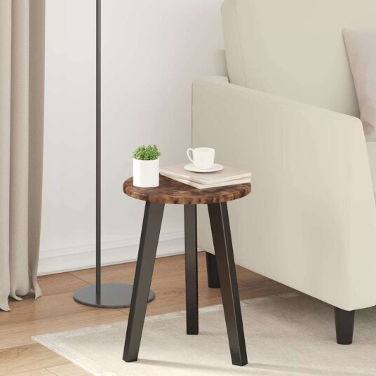 vidaXL Bordplate Ø 30 x 1,5 cm Rund Konstruert tre Røkt Eik vidaXL Bordplate Ø 30 x 1,5 cm Rund Konstruert tre Røkt Eik