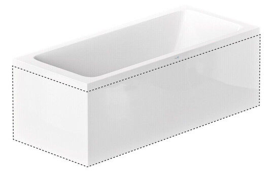 Nordhem Saltholmen L-Panel, Vendbar Til Badekar Saltholmen, 160 cm, Hvit Nordhem Saltholmen L-Panel, Vendbar Til Badekar Saltholmen, 160 cm, Hvit