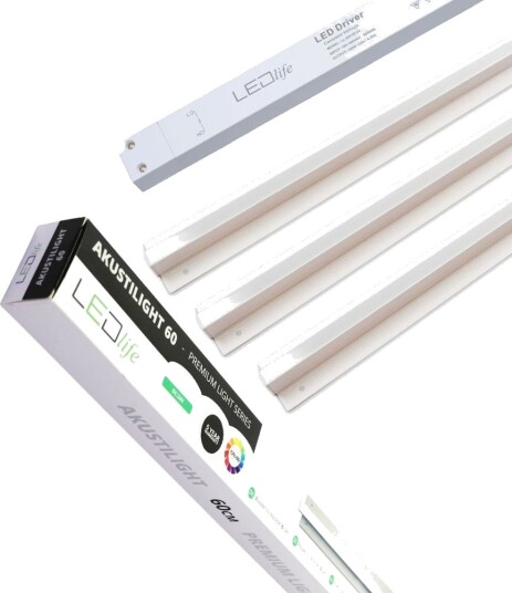 Ledlife Trebetong/gips LED dimbar skinnesett 3x60cm Innfelt Triac dimbar Akustilight inkl. ledninger og driver Dimbar : Dimbar Kulør : Varm Ledlife Trebetong/gips LED dimbar skinnesett 3x60cm Innfelt Triac dimbar Akustilight inkl. ledninger og driver Dimbar : Dimbar Kulør : Varm