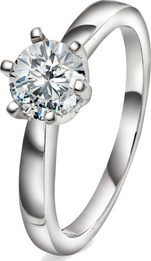 Olivia, Ring i 585 hvitt gull med diamant 1,00 ct, størrelse 54