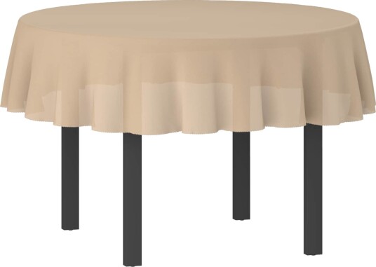vidaXL Bordduk 5 stk. Rund Beige Ø 140 cm vidaXL Bordduk 5 stk. Rund Beige Ø 140 cm