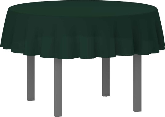vidaXL Bordduk 5 stk. Rund Mørkegrønn Ø 160 cm Polyester